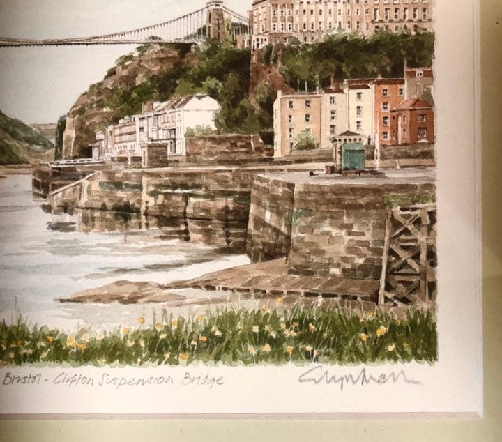 イギリス風景　Bristol’s Clifton Bridge 版画