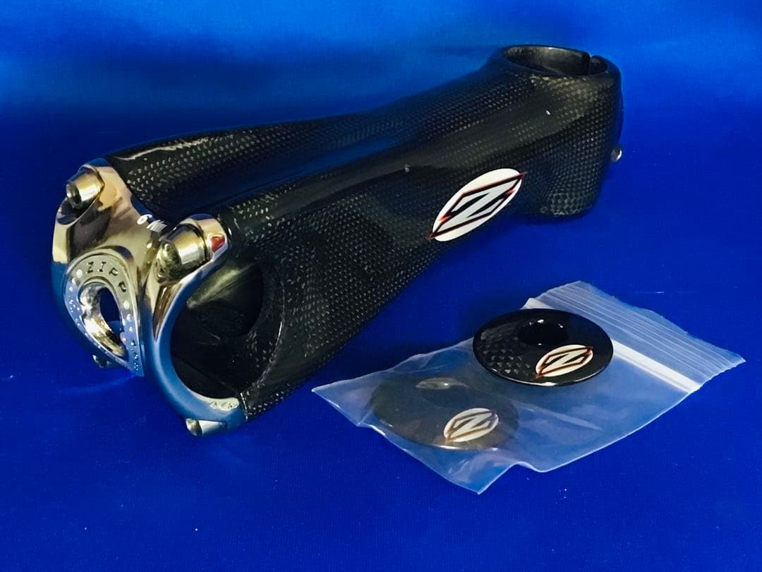 デッドストック ZIPP 145 カーボン製 ステム 130mm ヘッドカバー付