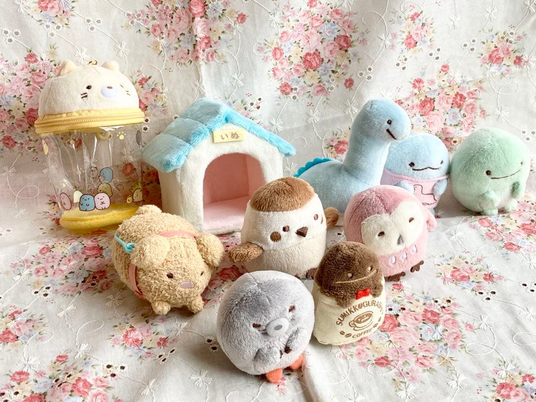 ❤️すみっコぐらし　いぬ、ねこ、もぐら、とかげ、まめマスター、すずめ、ふくろう
