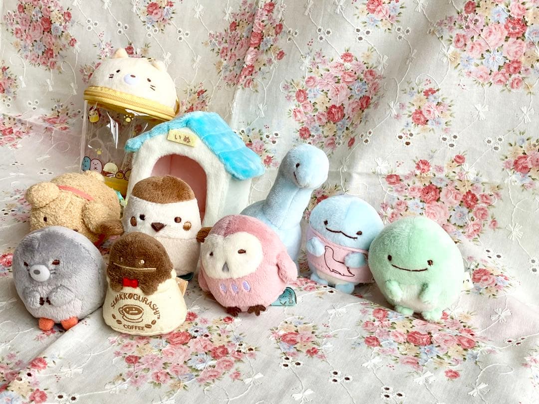 ❤️すみっコぐらし　いぬ、ねこ、もぐら、とかげ、まめマスター、すずめ、ふくろう