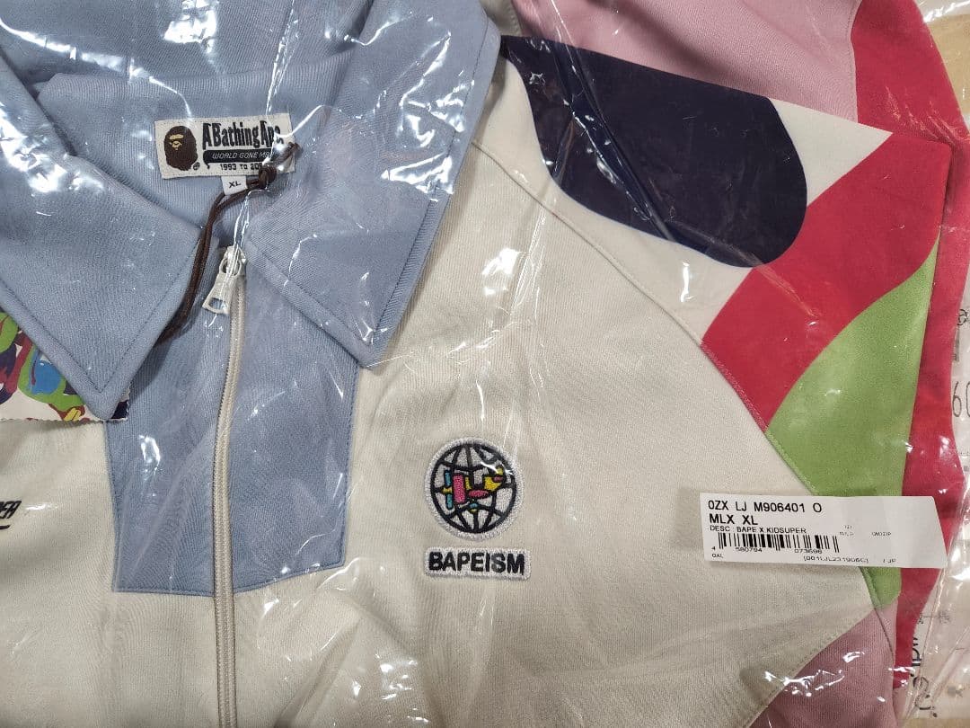 レディースウェア BAPE KIDSUPER PATCHWORK TRACK JACKET