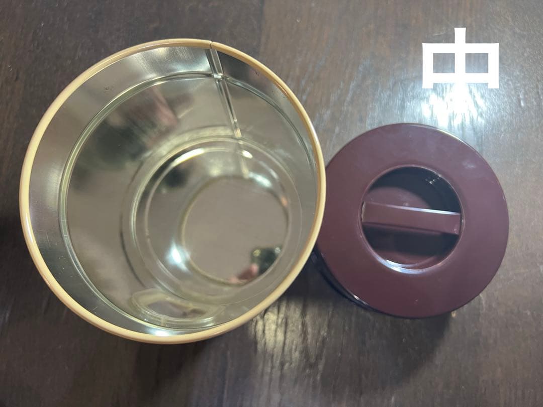 【昭和レトロ】キャニスター（食品容器）小窓付ブリキ缶３個　未使用