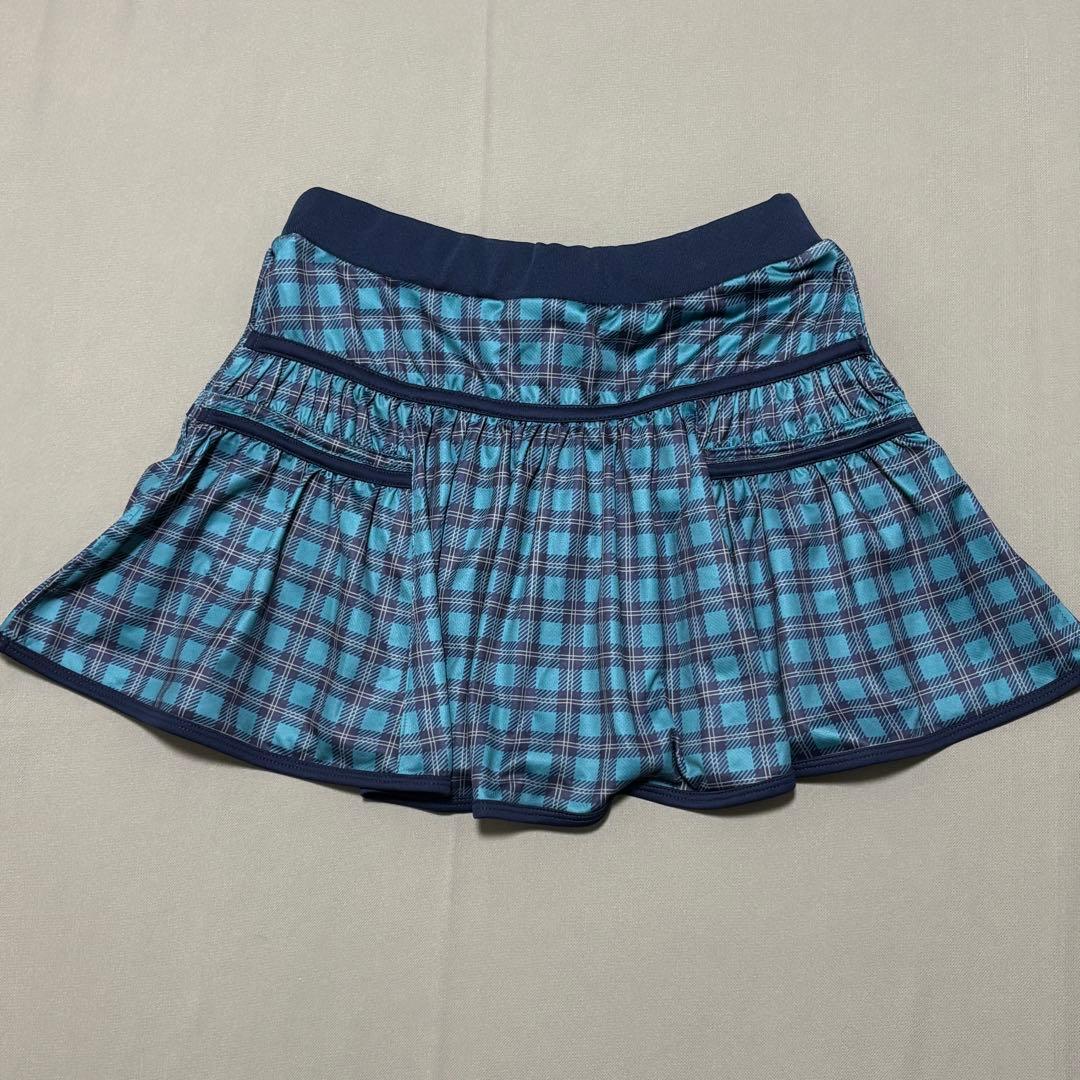 フィラFILA テニスウェア チェック柄シャツ&フレアスコート 上下セットアップ