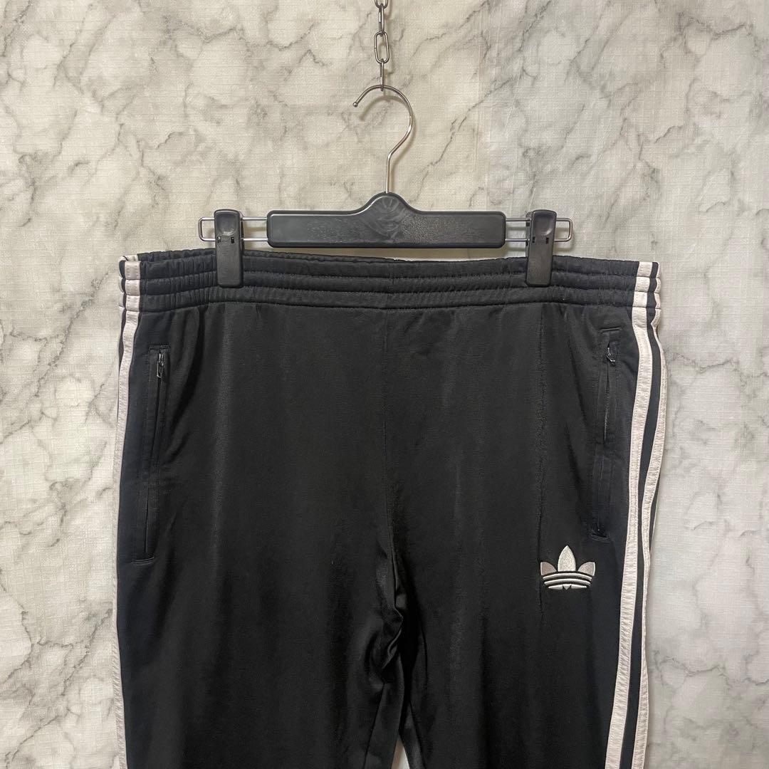 アディダスオリジナルス　ファイヤーバード　トラックパンツ　ジャージ　刺繍ロゴ　黒