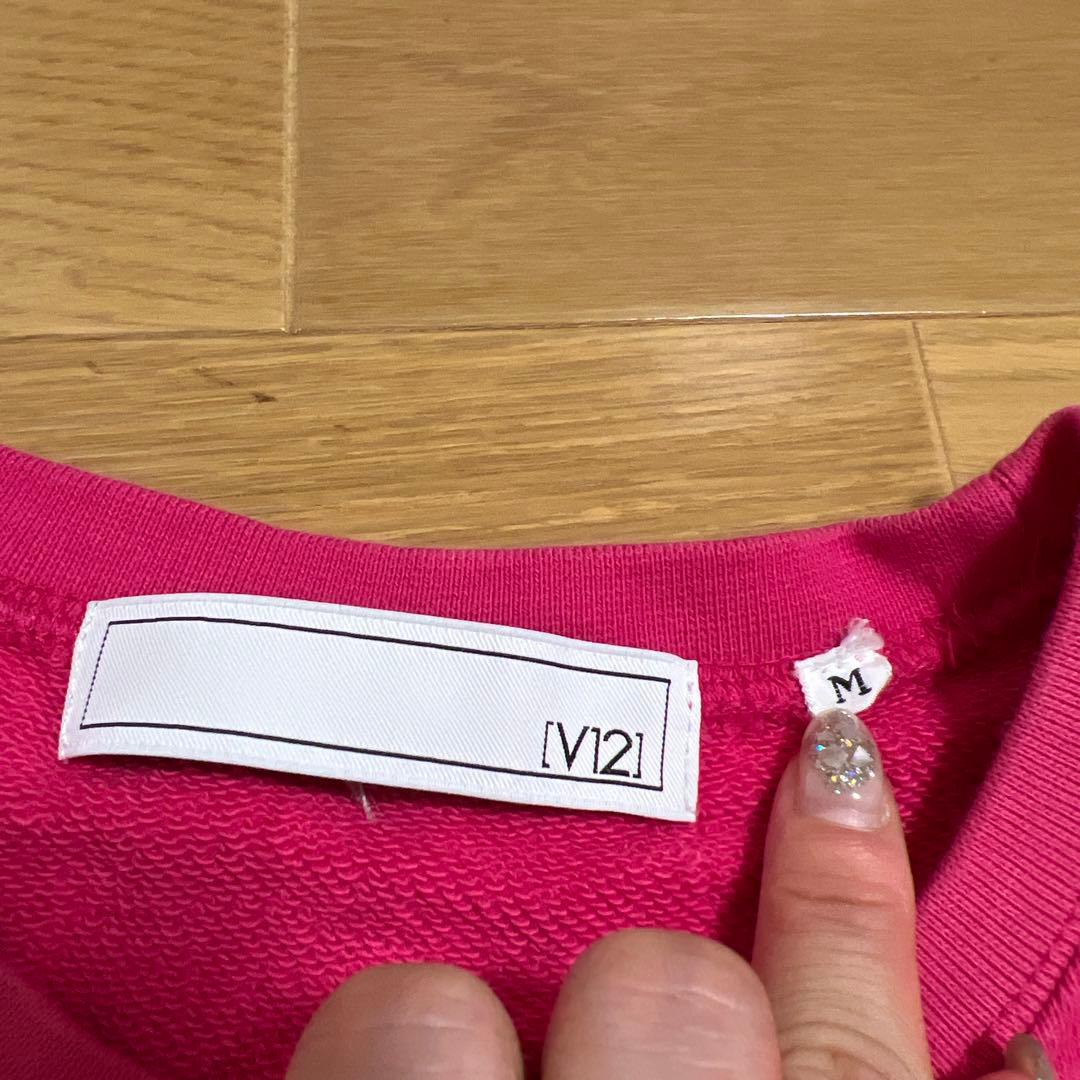 メンズM【V12】 クルーネックスウェット ピンク