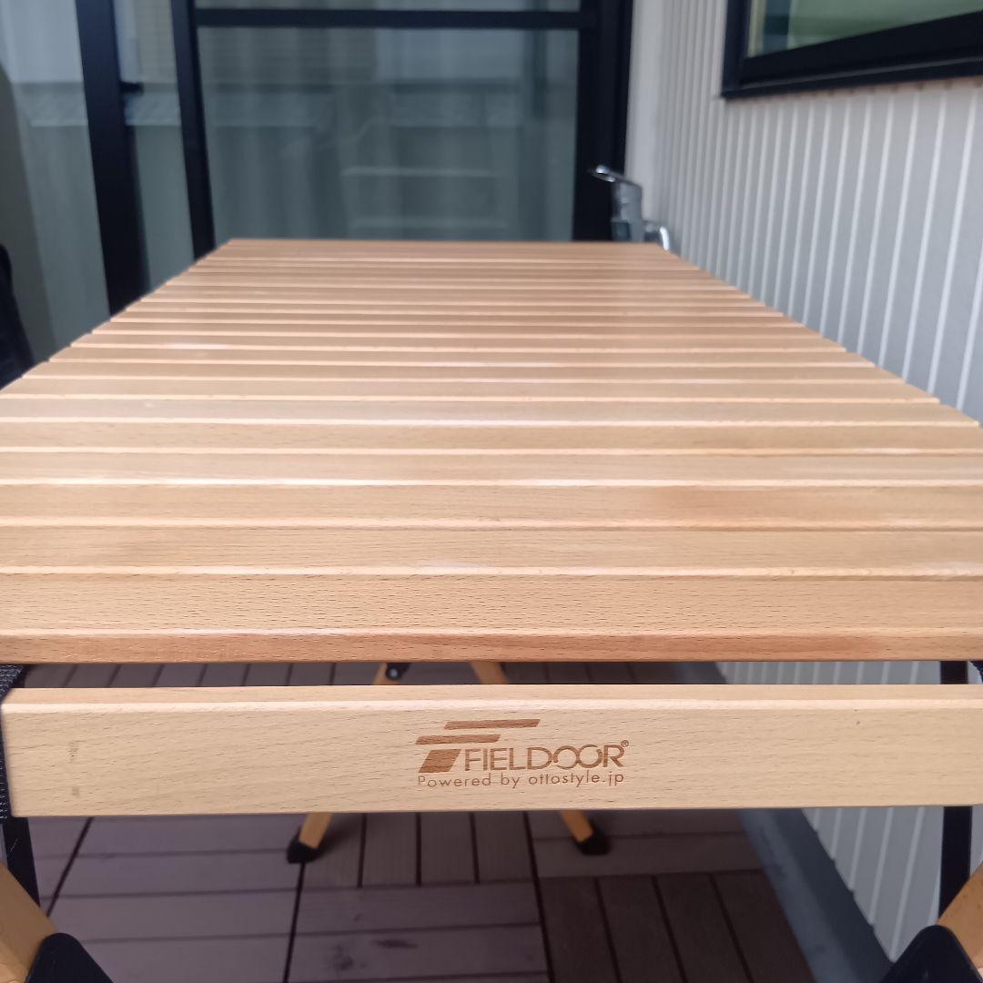 FIELDOOR ウッドロール　キッチンテーブル ツーバーナー 対応 キャンプ
