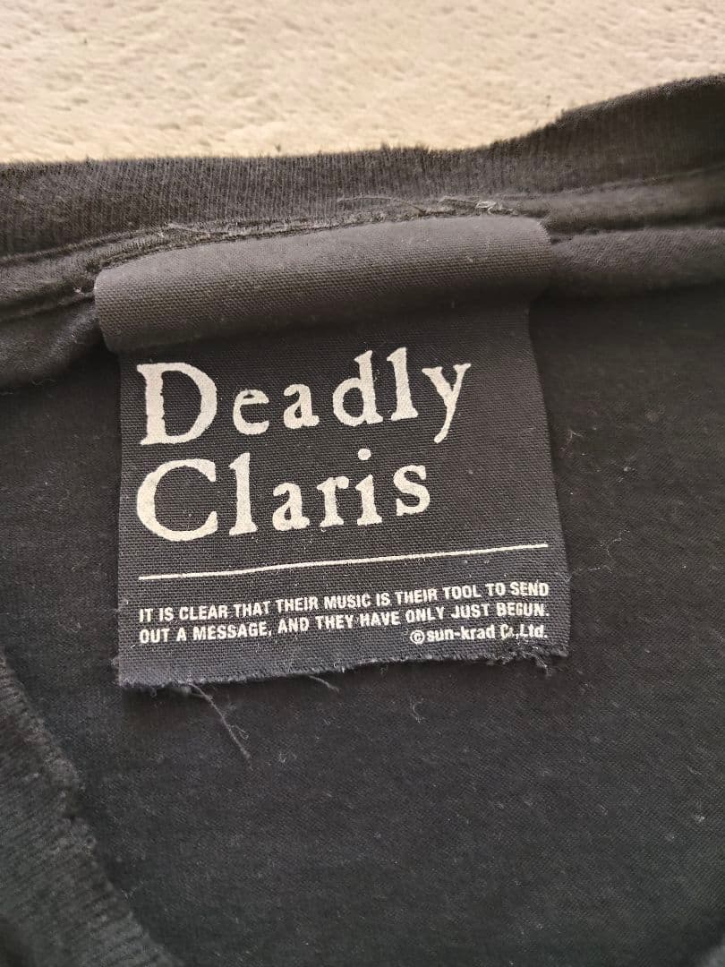 Deadly Claris ブラックTシャツ ディルアングレイ　ライブTシャツ