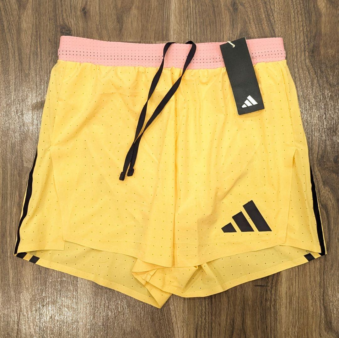 ■adidas ADIZERO Pro Elite Promo ショーツ 黄S■