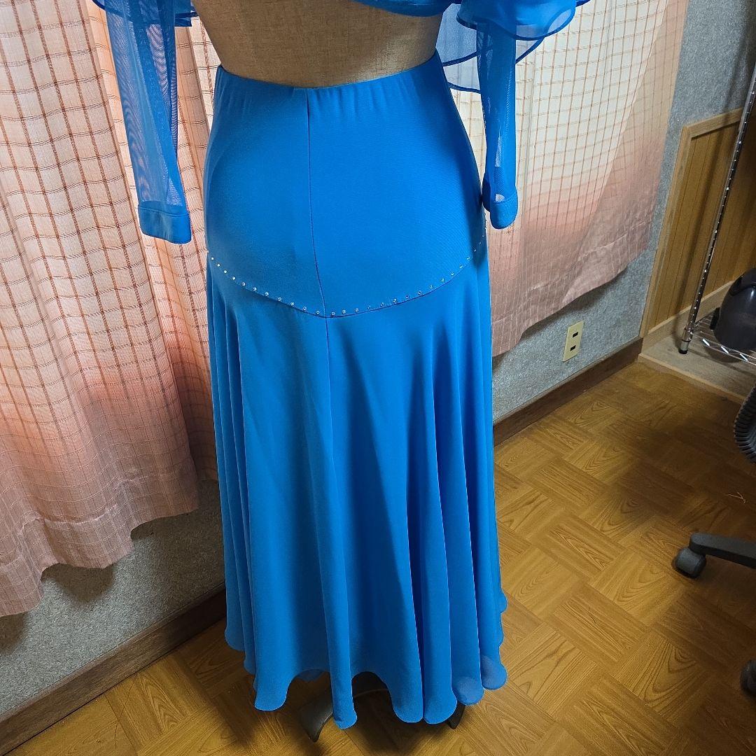 社交ダンス 　トップス　 青　スカート お値下げさせて頂きました