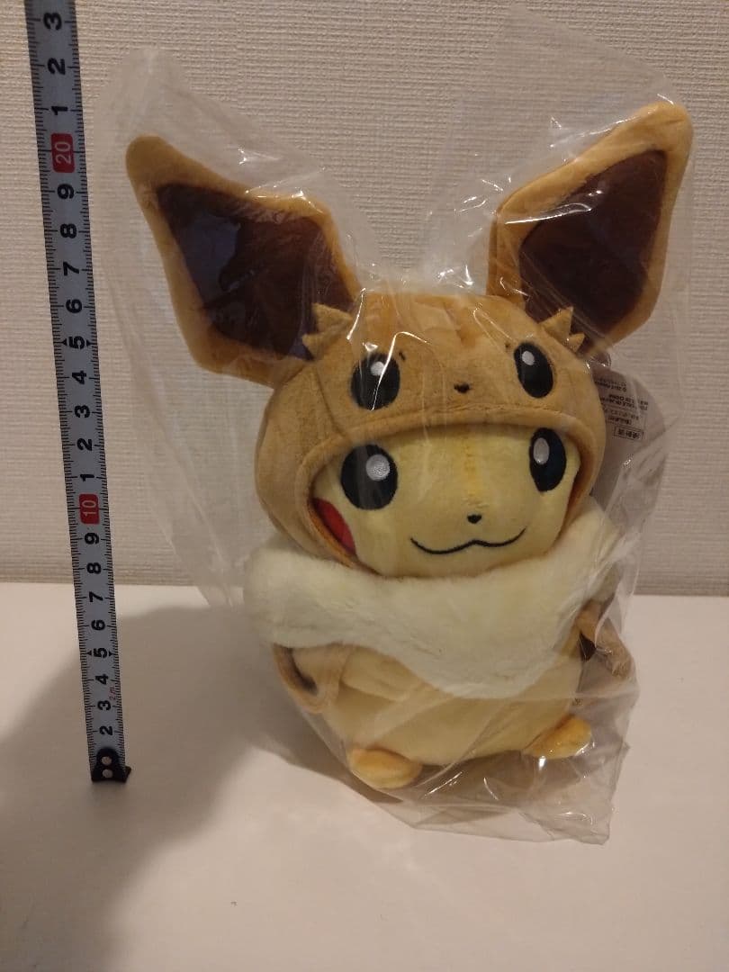 ポンチョを着たピカチュウ　イーブイ　ポケセン限定　未使用　タグ付き