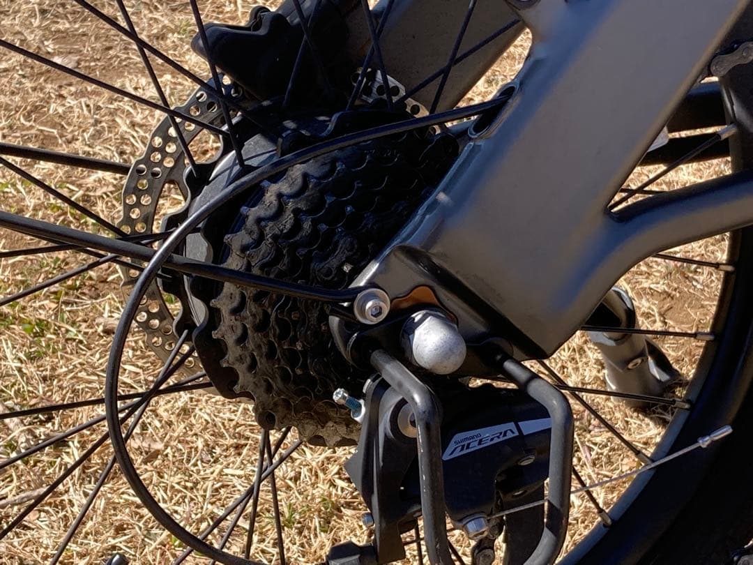 (付属品多数あり！)ERWAY 電動アシスト自転車 シティタイプ グレー