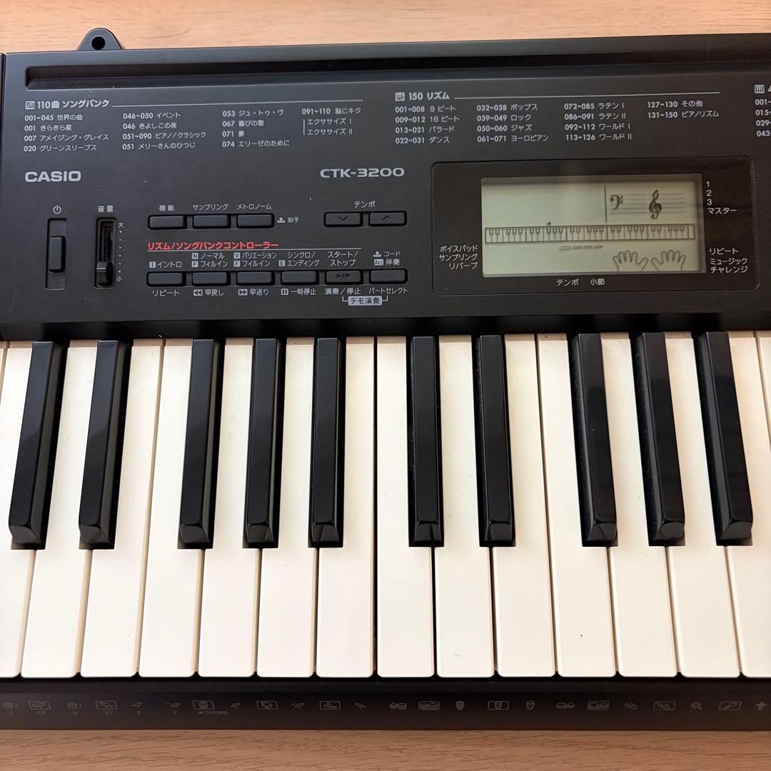 CASIO CTK-3200 電子キーボード 動作品 アダプター付　初心者向け