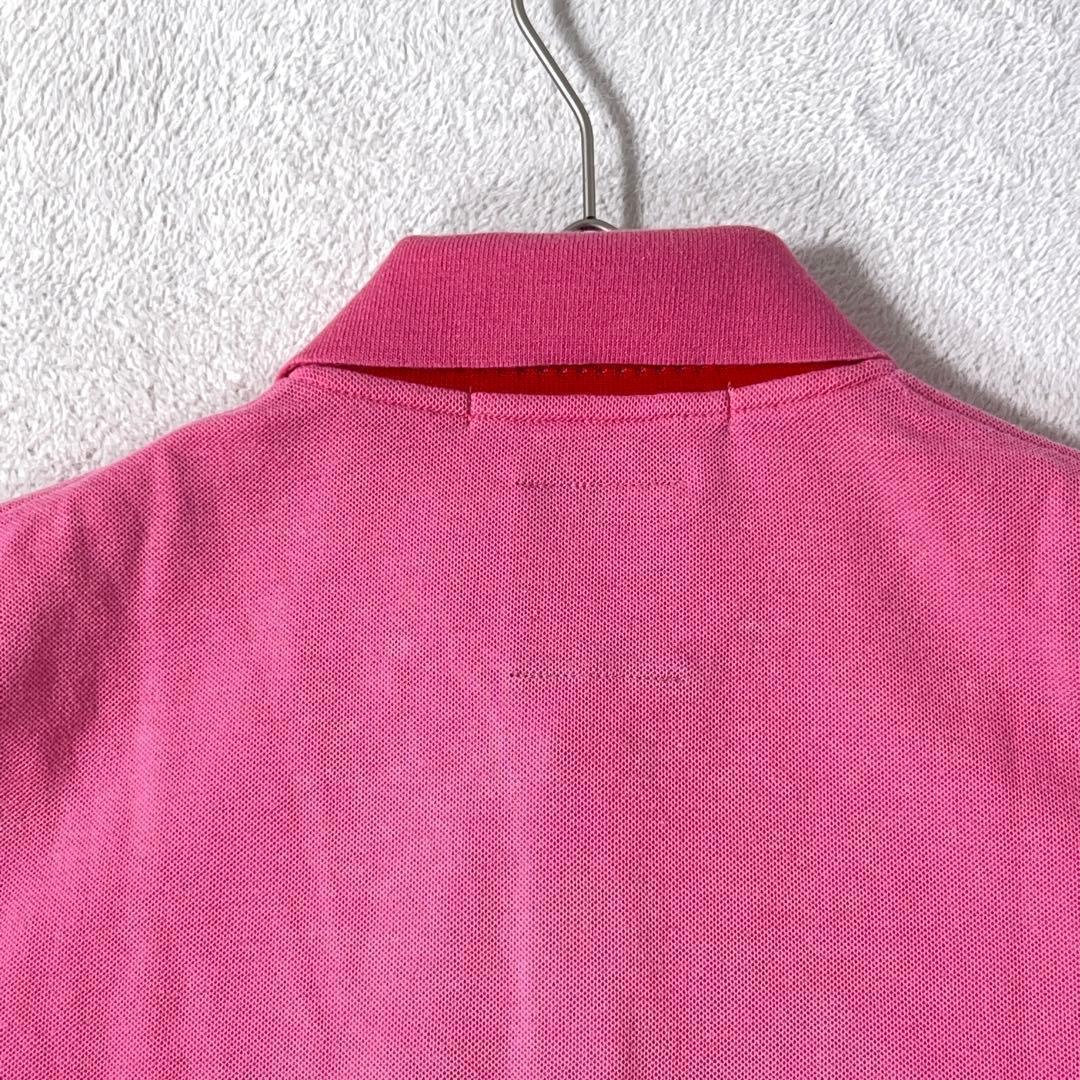 【MARK&LONA】ゴルフポロシャツ スカルワッペン ロゴボタン レディースM