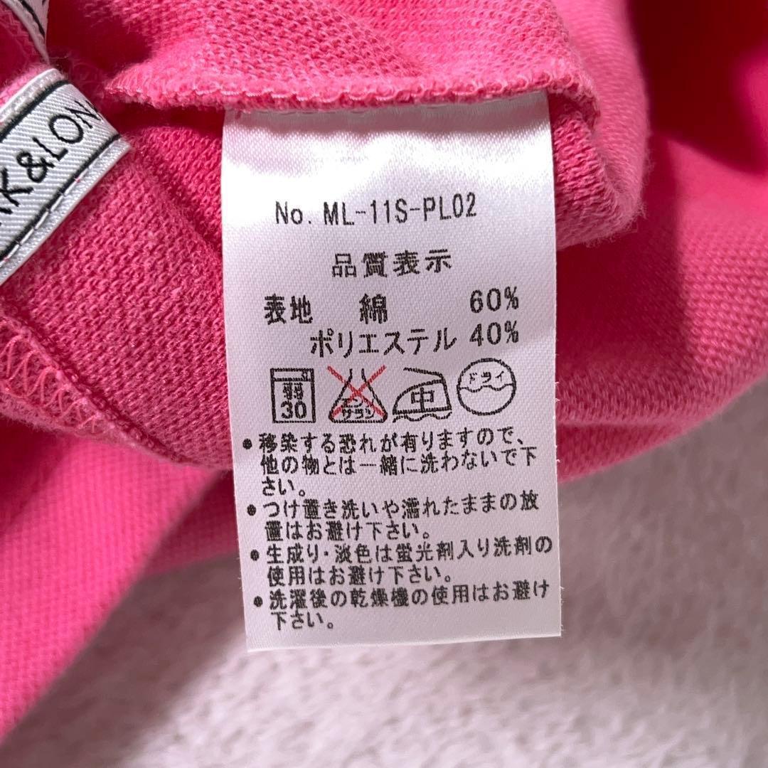 【MARK&LONA】ゴルフポロシャツ スカルワッペン ロゴボタン レディースM