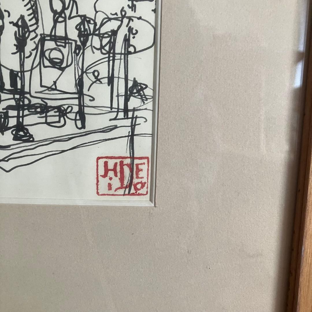 HIDEO作　エッフェル塔 縦　50cm 横　35cm