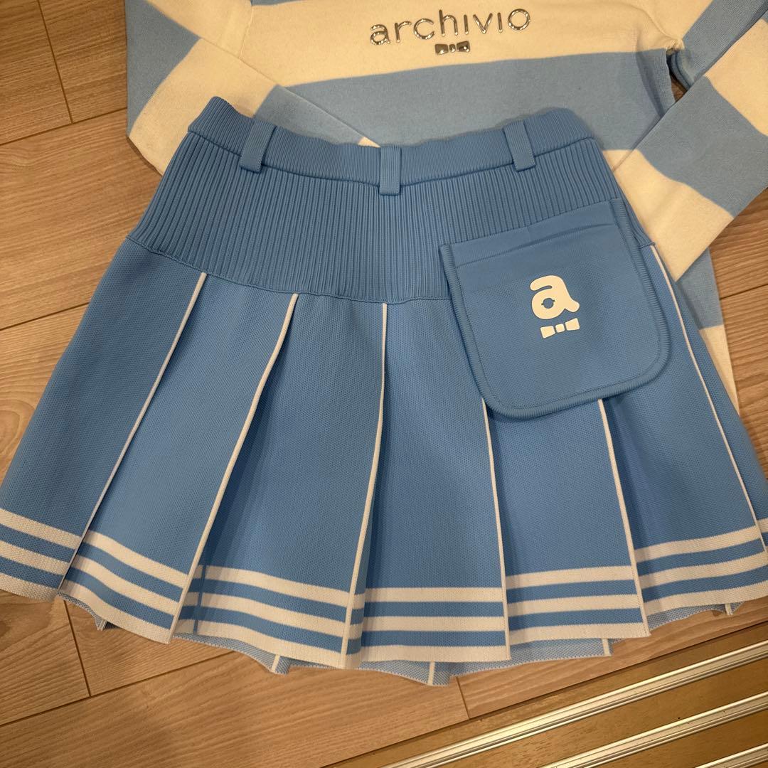 archivio 水色 ストライプ セットアップ 36