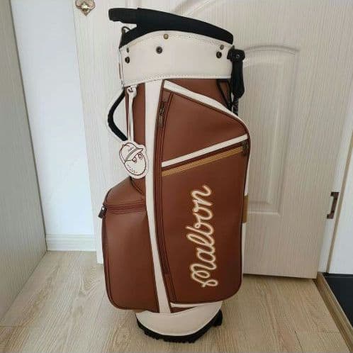 マルボンゴルフmalbon golf マルボン キャディバッグブラウン新品