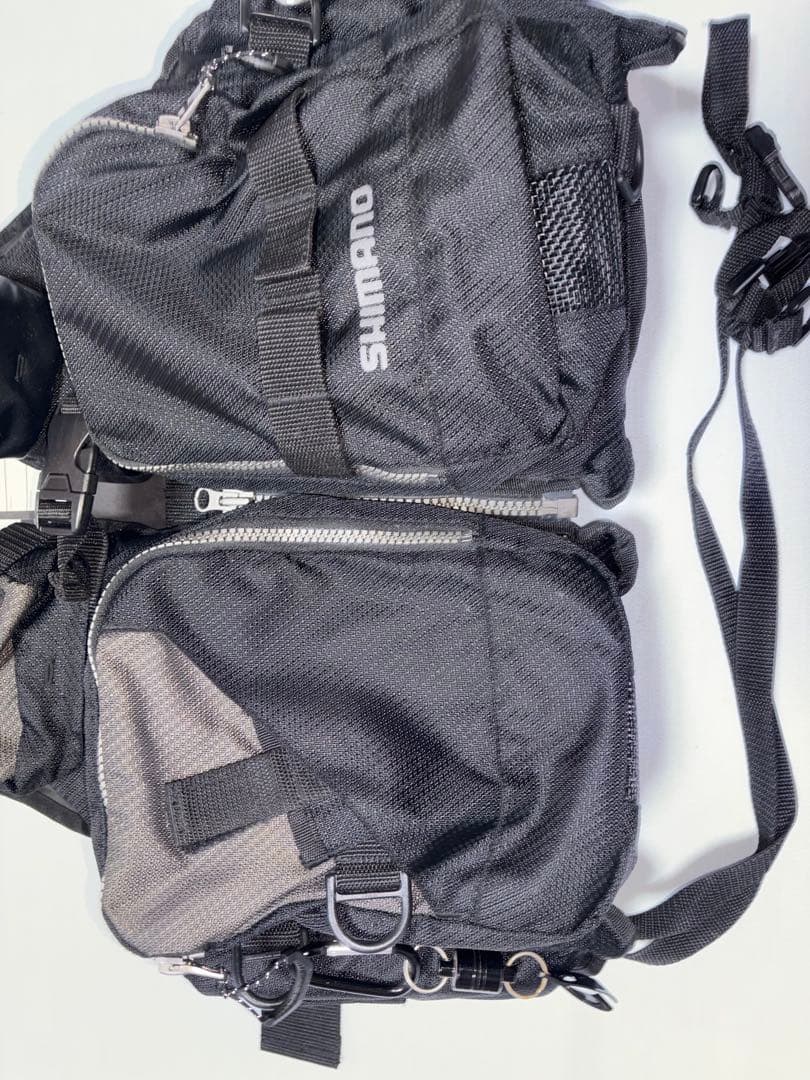 SHIMANO フィッシングベスト ブラック　VF-024U ドリンクホルダー付