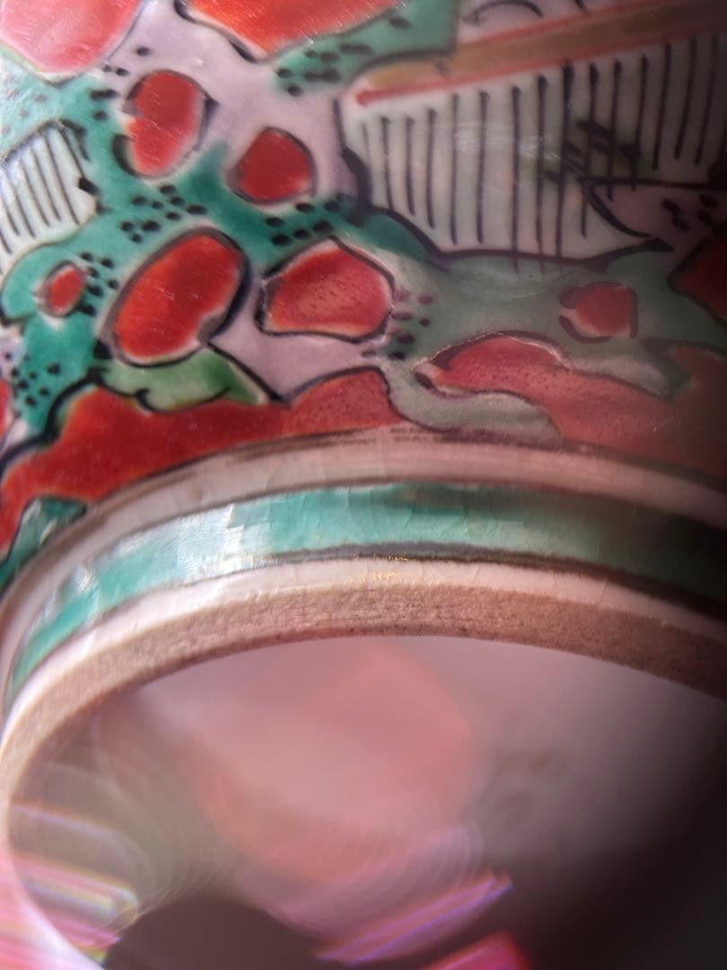 中国美術 五百羅漢図 色絵大鉢 直径15cm 緻密細工 飾壺 縁起物