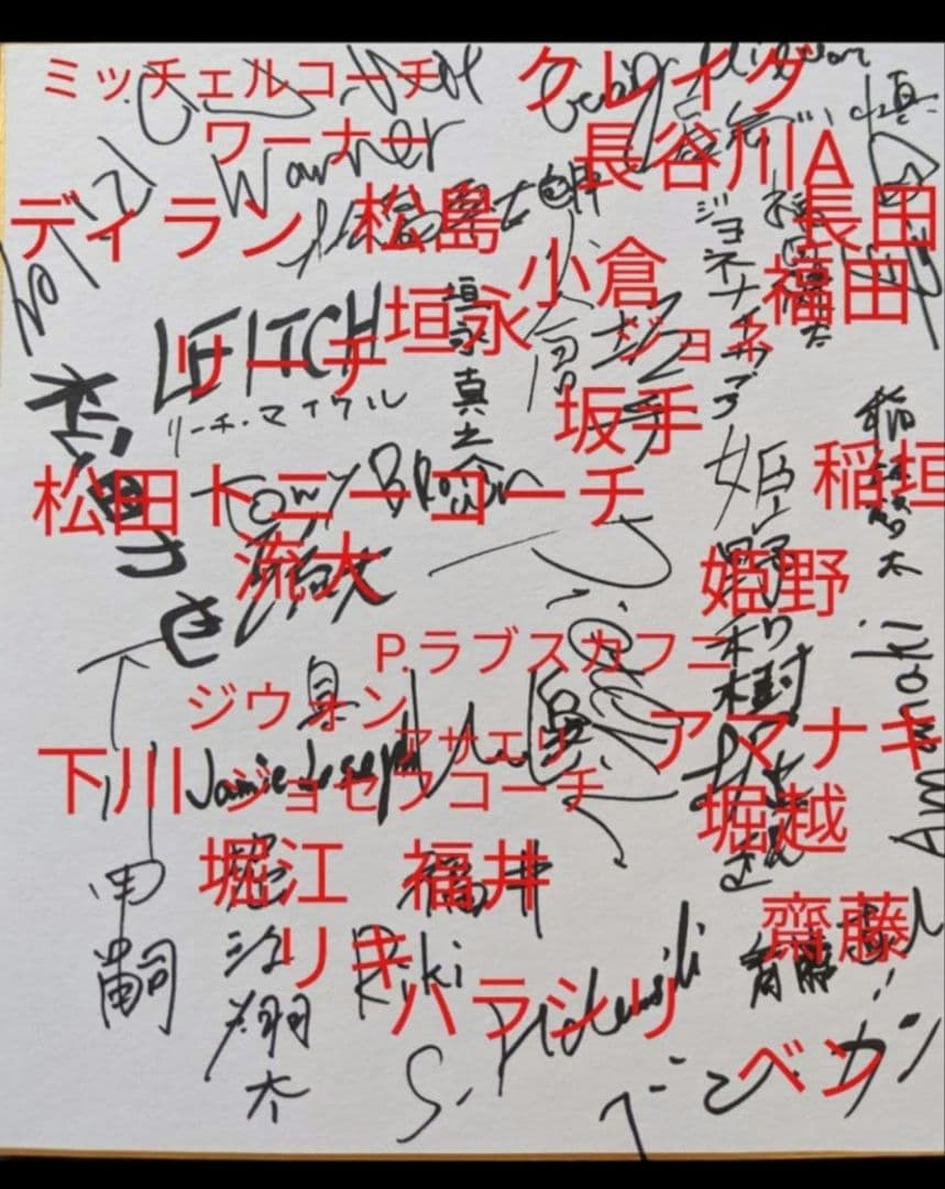 ラグビー　日本代表　2023　直筆サイン　色紙　ラグビーワールドカップ2023