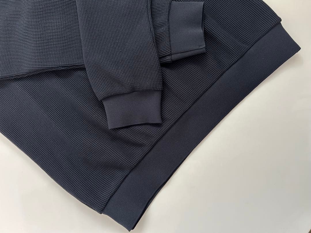 サイズ5★パーリーゲイツハイブリッドコットンクルーネックプルオーバー濃紺ネイビー