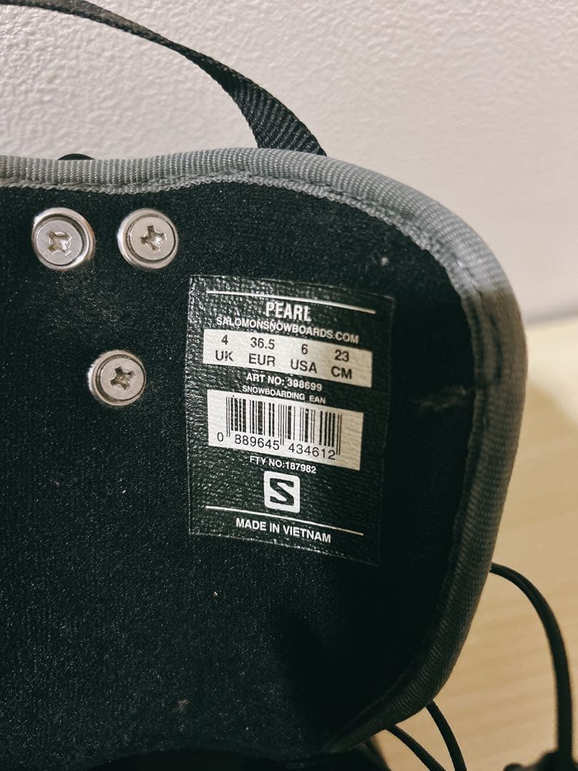 美品 Salomon Pearl スノーボードブーツ 23cm グレー/ピンク
