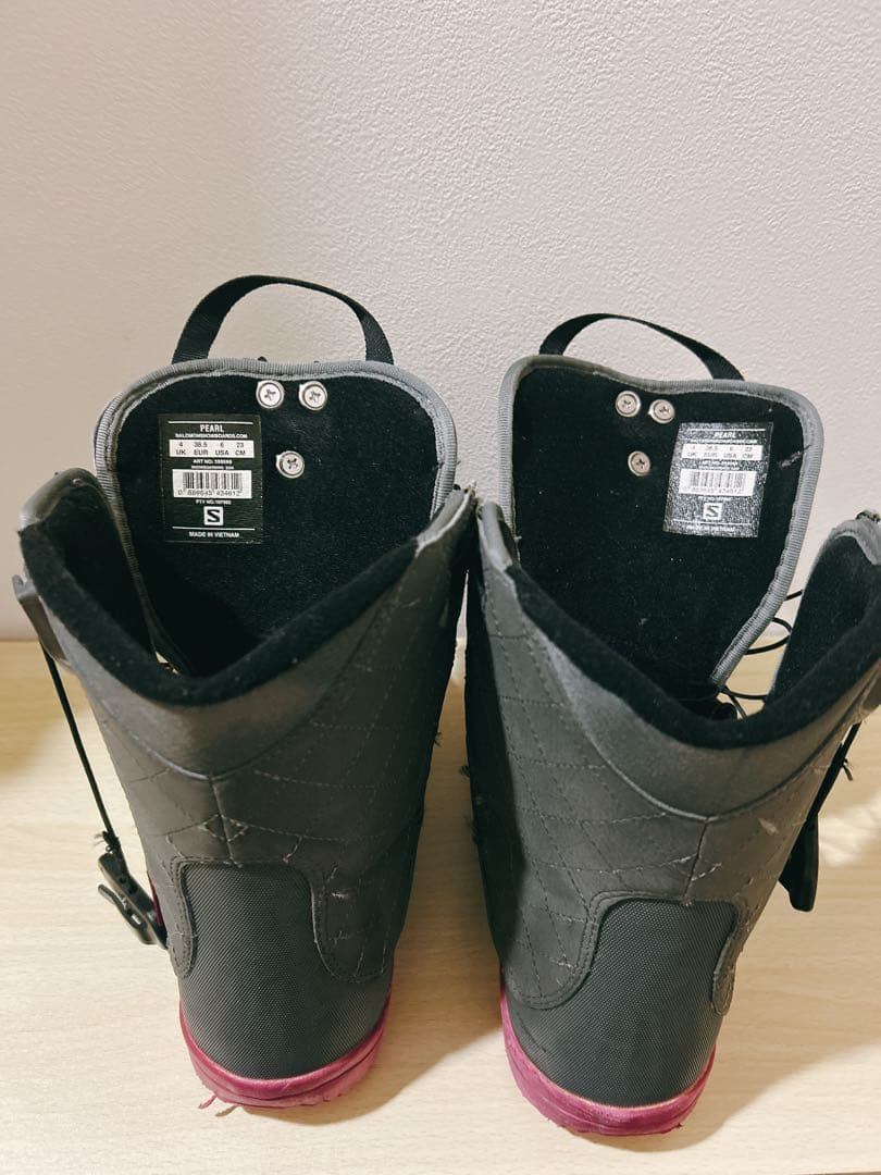 美品 Salomon Pearl スノーボードブーツ 23cm グレー/ピンク