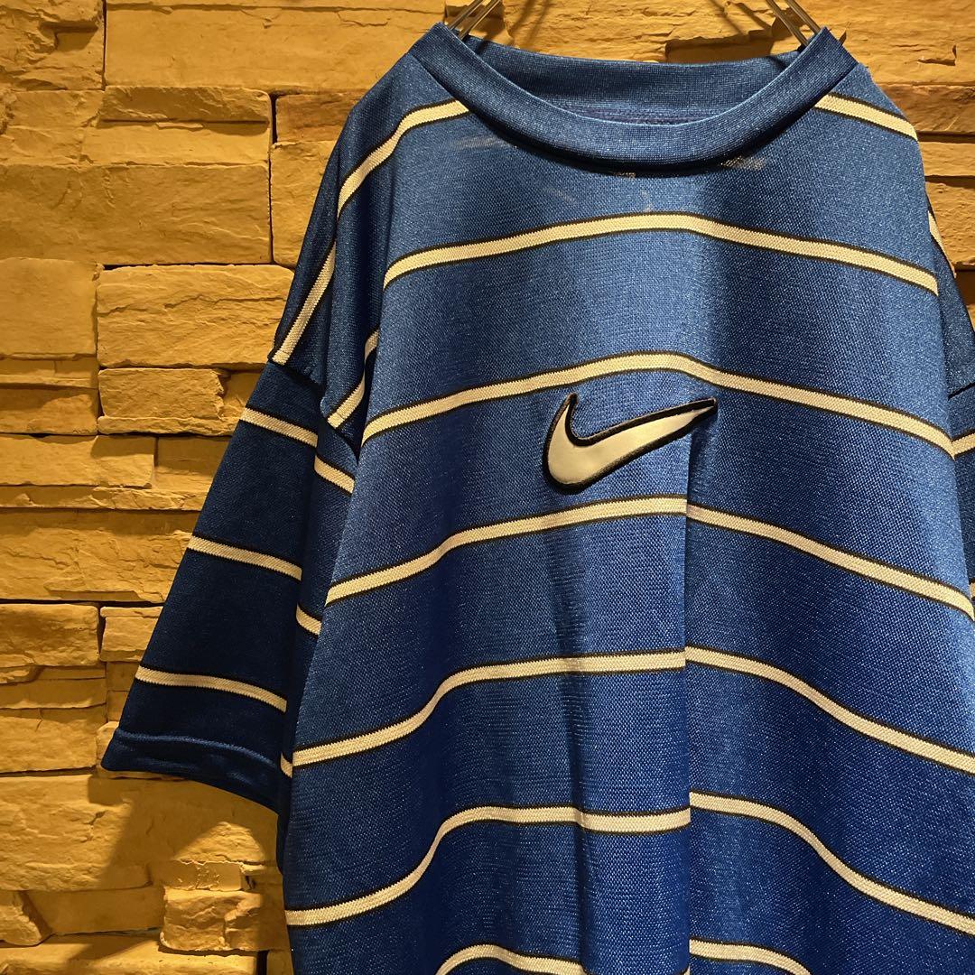 【激レア】90s'/NIKEナイキ/POPEYE掲載/ゲームシャツ/刺繍ロゴ/L