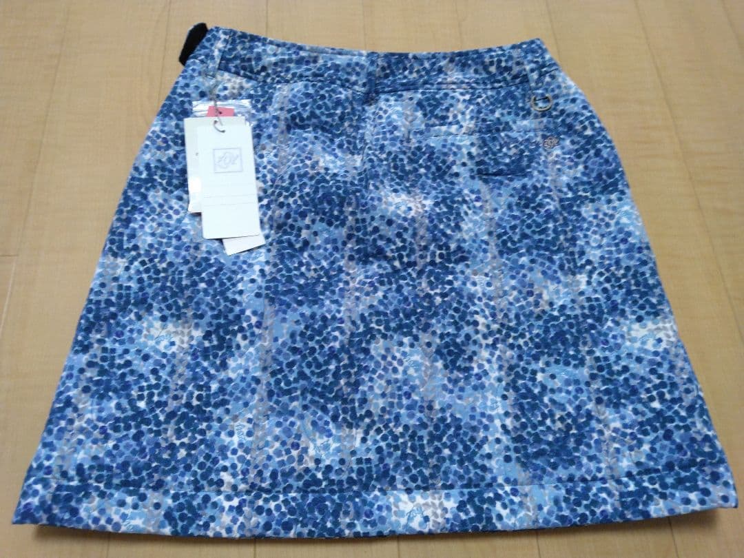 【新品】ZOY ゾーイ 中綿入り ブルー系柄模様 スカート サイズ36