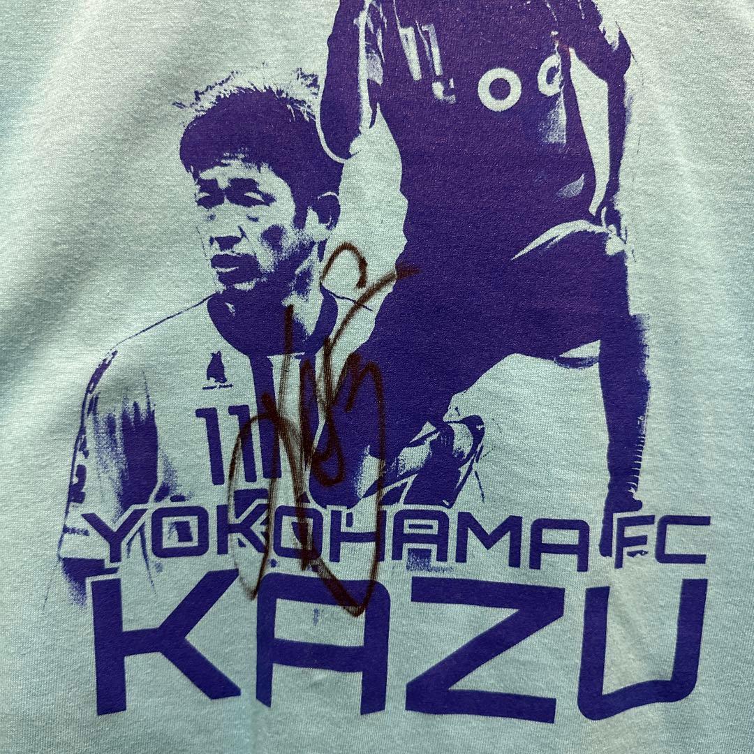 三浦知良　サイン入りカード　横浜FC 2017 記念Tシャツ タオマフ　セット