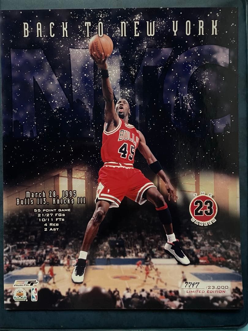Michael Jordan 引退記念シリアルNo入りフォト6枚　バラ売りも可