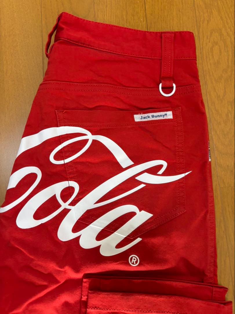 JACKBUNNY Coca-Cola ロゴ パンツ 赤