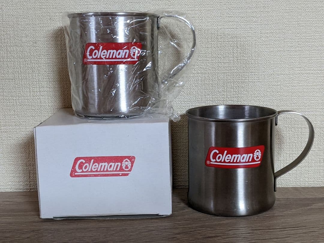 コールマンアルミファネル、マグカップ、マッチ 計4点セット