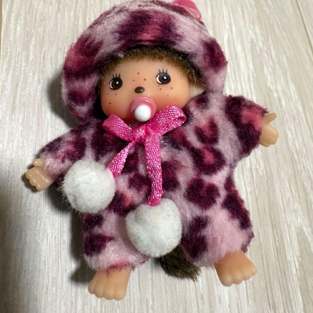 ベビチッチ 豹柄 ヒョウ柄 ピンク キーホルダーモンチッチ monchhichi