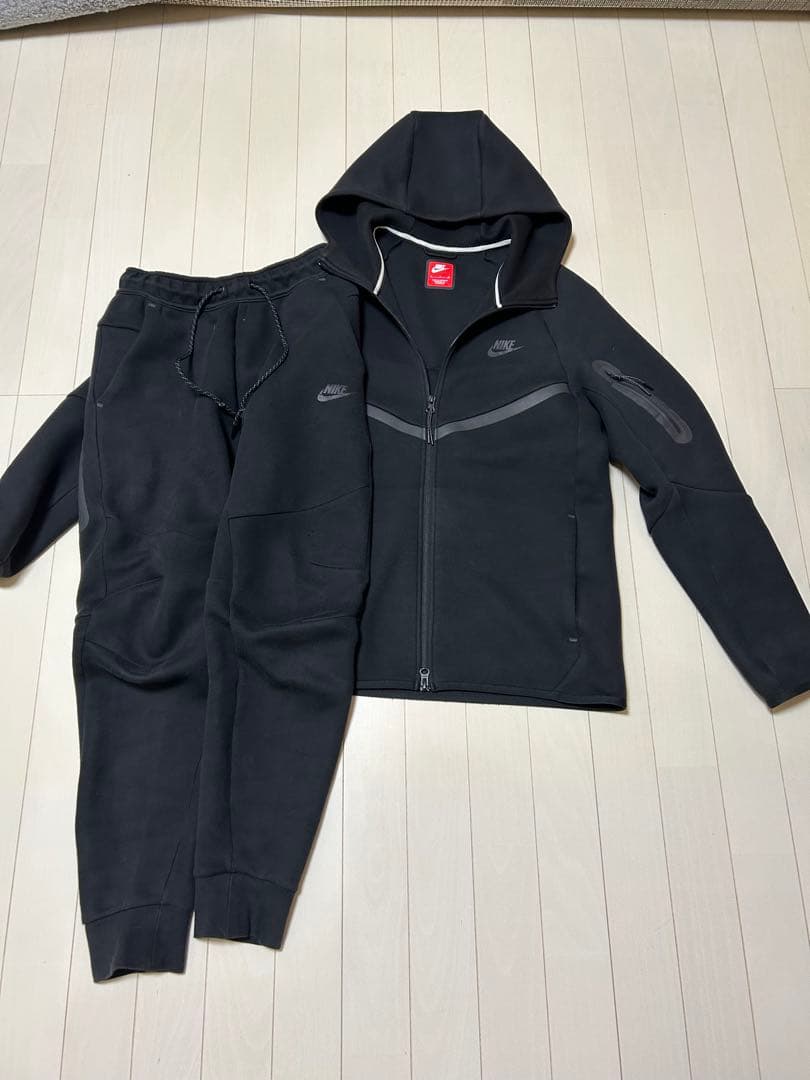 【美品・人気S】NIKE テックフリース 上下セット ブラック 送料込み