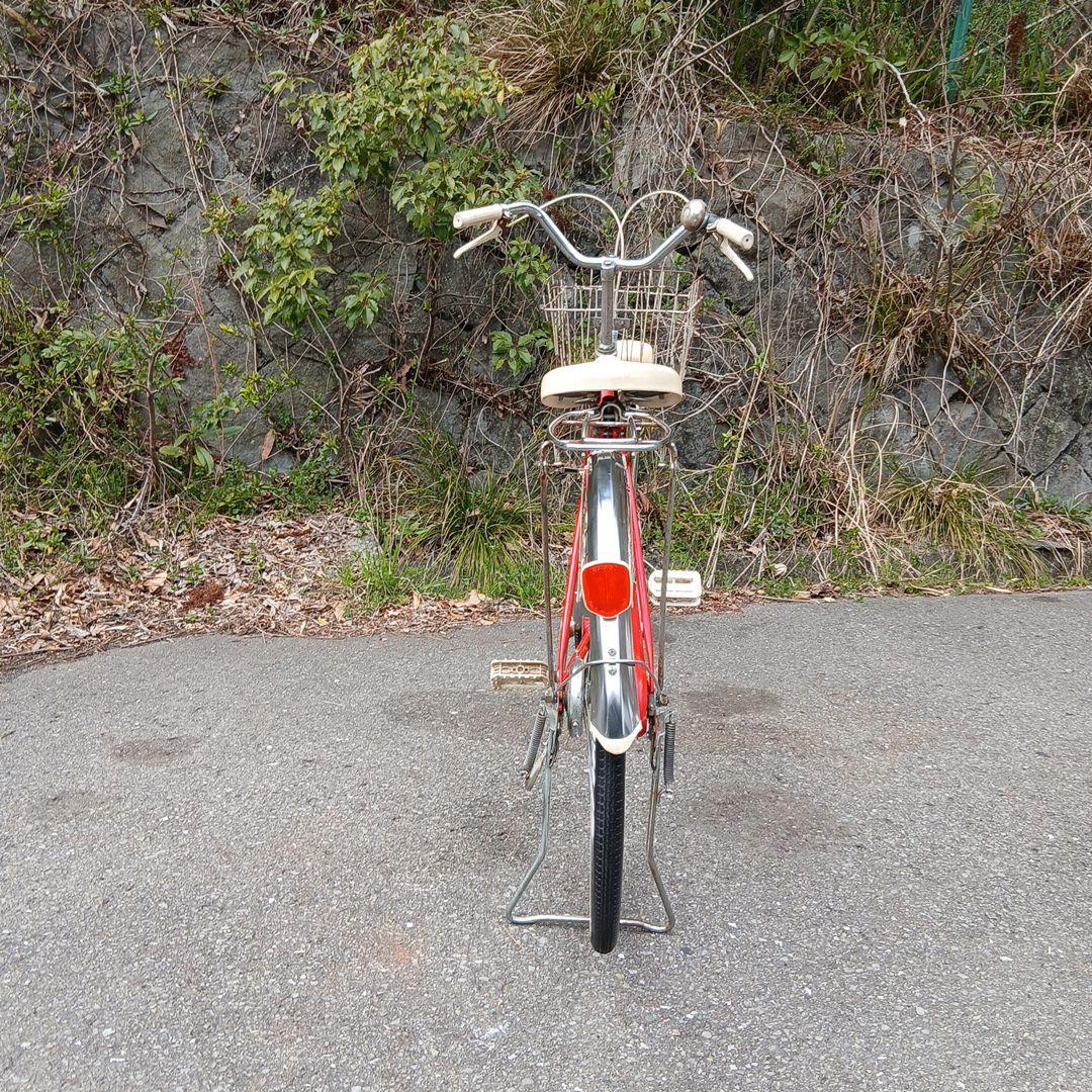 昭和レトロ　当時物　自転車　26インチ　レッド　乗れます