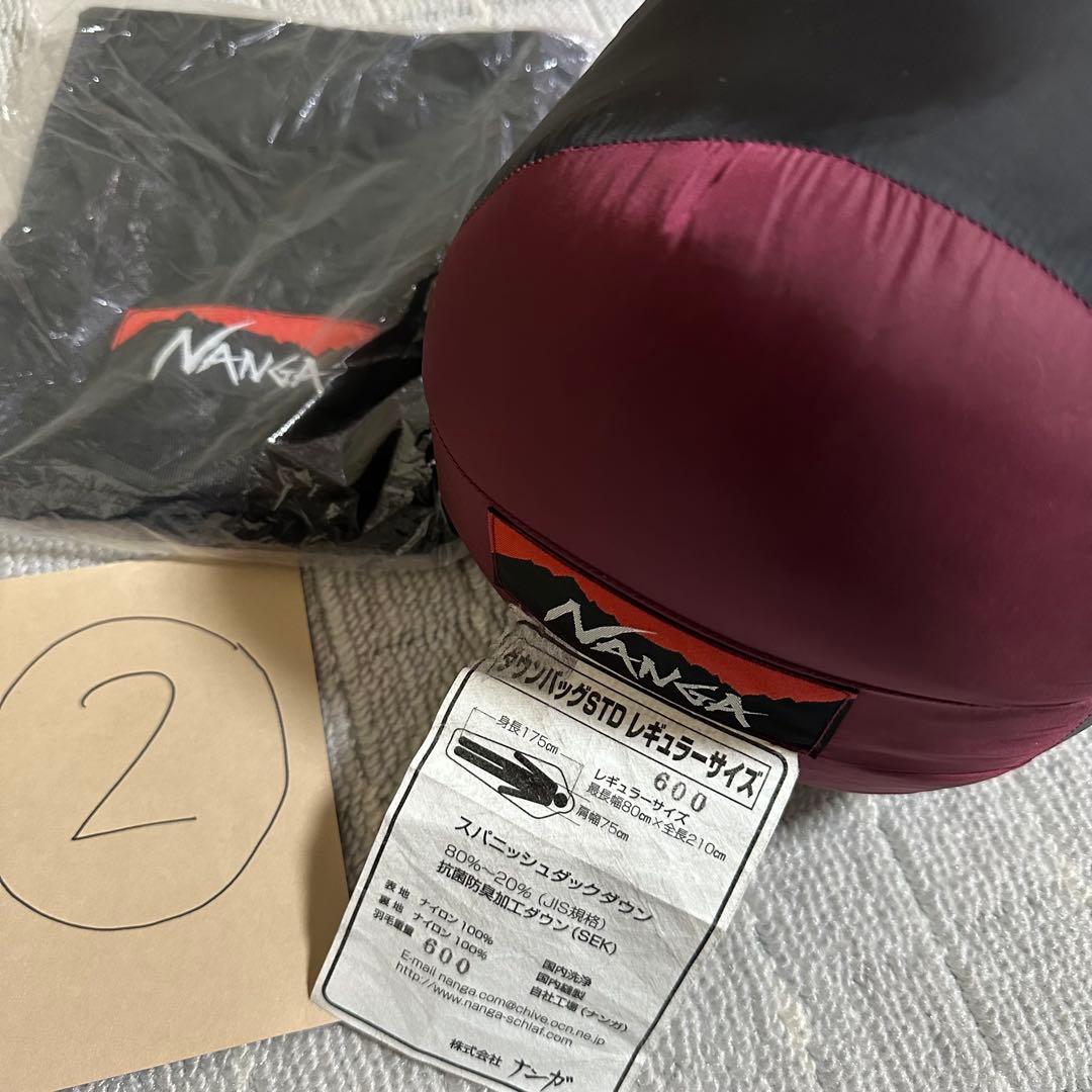 ナンガ NANGA 600std 寝袋 ダウン シュラフ メッシュバッグ付②