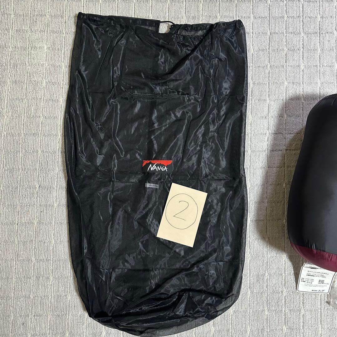 ナンガ NANGA 600std 寝袋 ダウン シュラフ メッシュバッグ付②