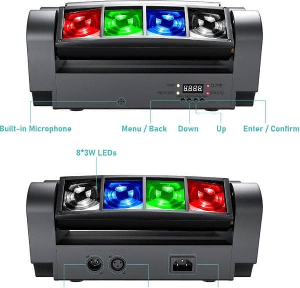 BETOPPER ムービングライト RGBW LED 舞台照明 ディスコライト