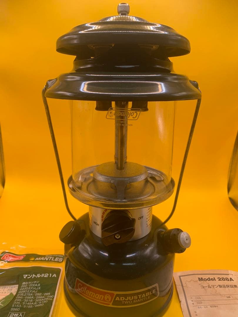 コールマン Coleman 2マントル ガソリンランタン 288A グリーン