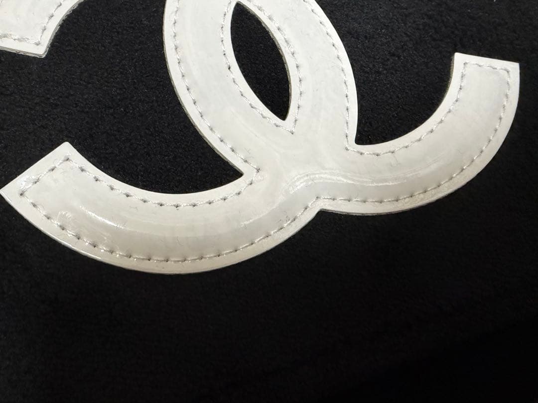 訳あり品 CHANELシャネル ミニバッグ ポーチ ブラック×ホワイト