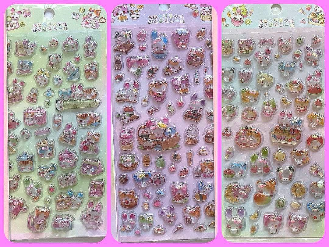 ぷくぷくシールまとめ売り　全14枚　　　サンリオ他