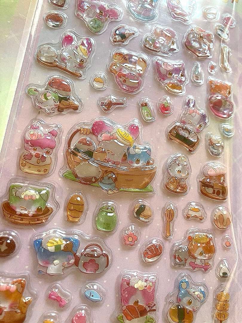 ぷくぷくシールまとめ売り　全14枚　　　サンリオ他