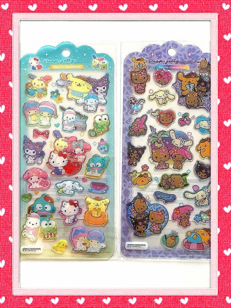 ぷくぷくシールまとめ売り　全14枚　　　サンリオ他