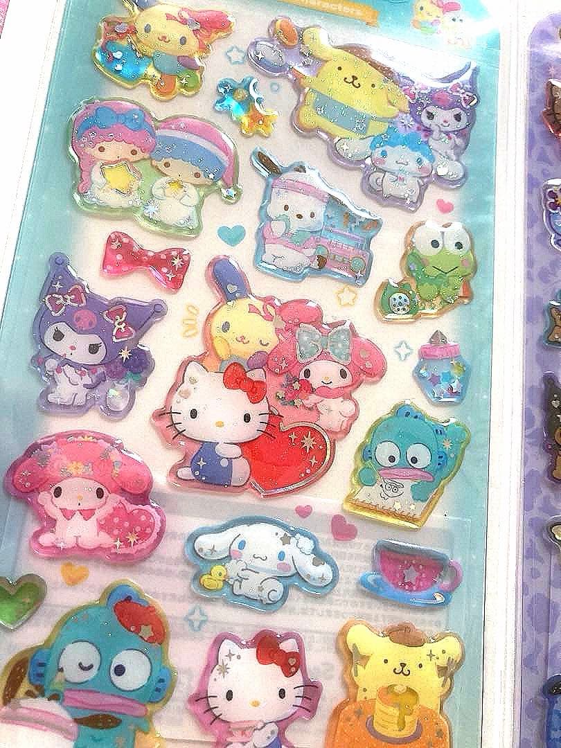 ぷくぷくシールまとめ売り　全14枚　　　サンリオ他