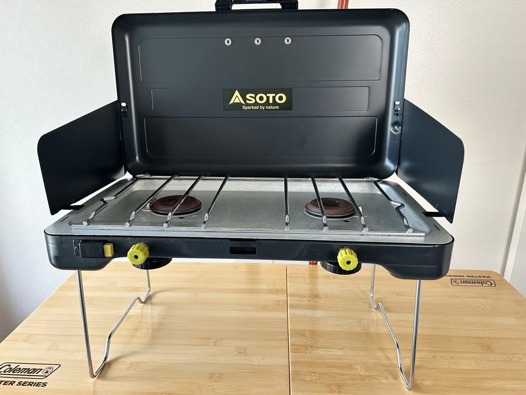 ASOTO ツーバーナーコンロ 折りたたみ式
