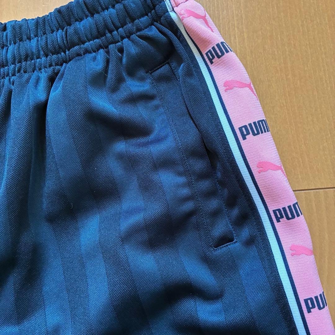 PUMA プーマ ピンク ジャージ ロゴ ライン 希少 レア M S