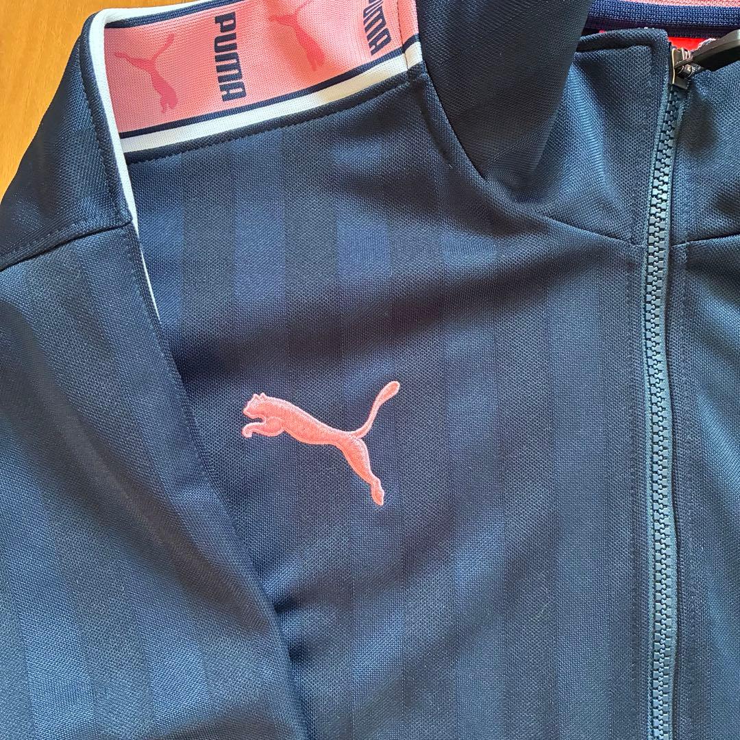 PUMA プーマ ピンク ジャージ ロゴ ライン 希少 レア M S
