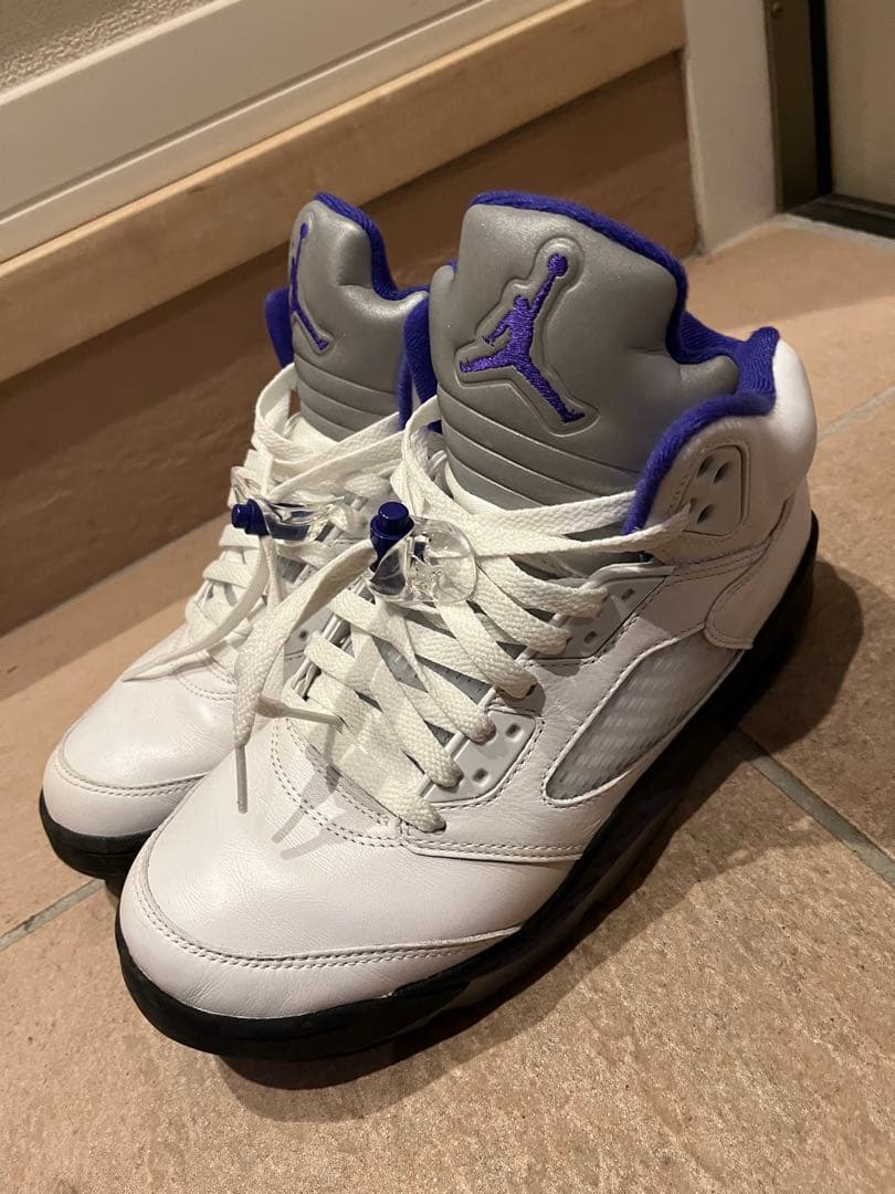 Air Jordan 5 ホワイト/パープル