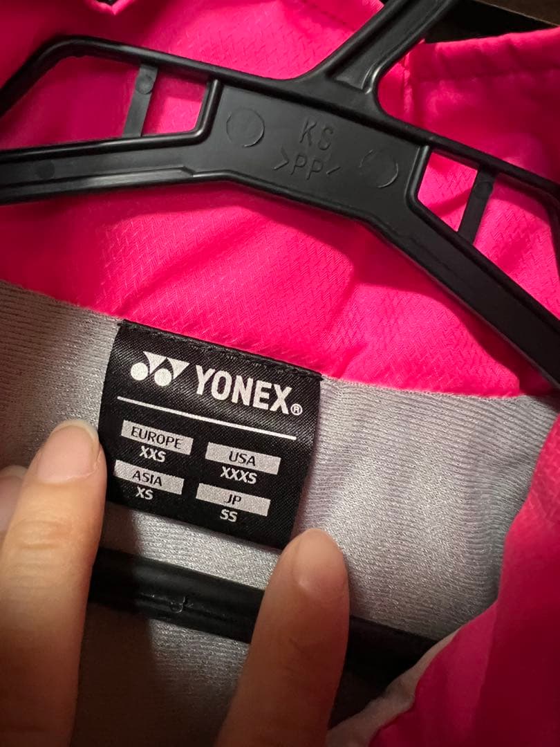 YONEX ウインドブレーカー上下JP SS ホワイト/ピンク/ブラック